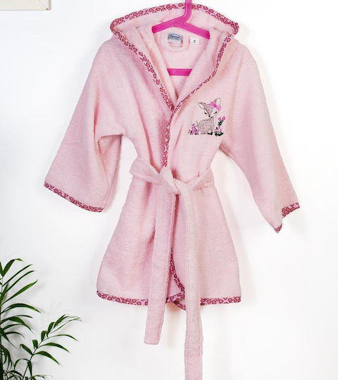Dimcol Παιδικό Μπουρνούζι Pink mit Kapuze
