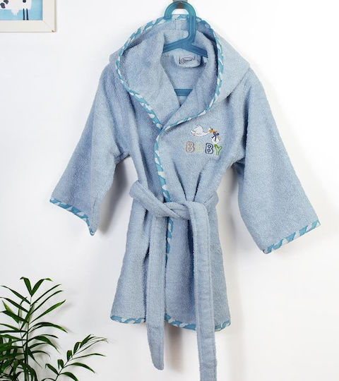 Dimcol Παιδικό Μπουρνούζι Sky Blue mit Kapuze Dimcol Παιδικό Μπουρνούζι Sky Blue mit Kapuze