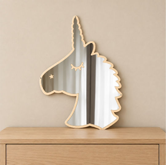 Caravelshop Kids Decorative Mirror made of Wood 50x46cm