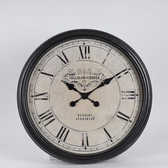 Wall Clock Plastic Antique Brown Beige 58x8x58cm 813-30039 Estheti