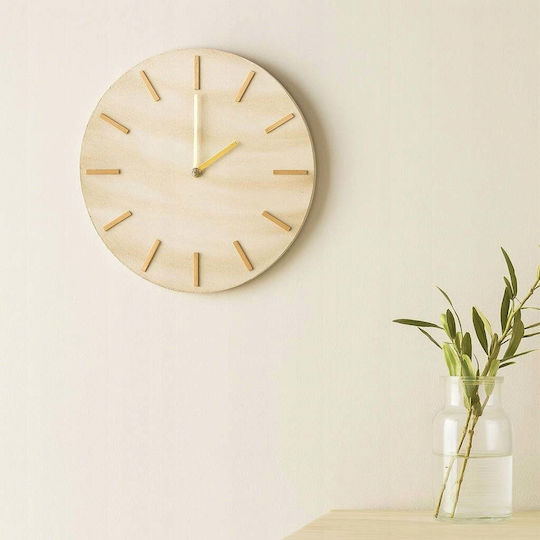 Analog Wooden Beige Ø30cm Analog Wooden Beige Ø30cm