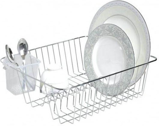 Καρβούνης Στραγγιστήρι Γούρνας Inox Ασημί 32x28.5x14cm