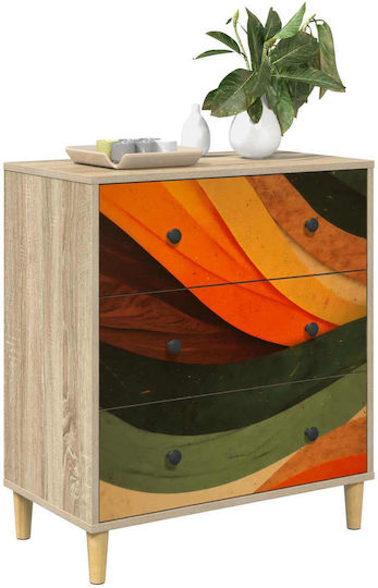 Chest of Drawers Wooden Bonn Multicolour 66x36.5x75cm