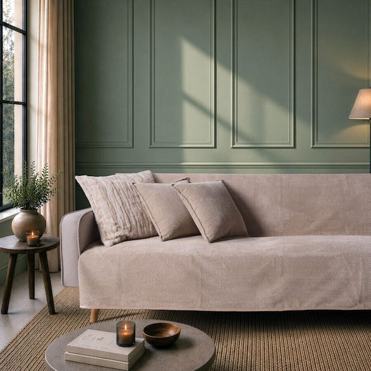 Teoran Pearl Sesselüberwurf 180x150cm Beige