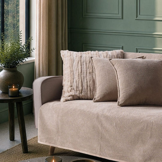 Teoran Pearl Sesselüberwurf 180x150cm Beige