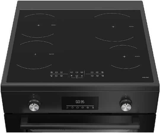 Beko Herd 72l mit Induktiv Kochfeld P60cm Schwarze
