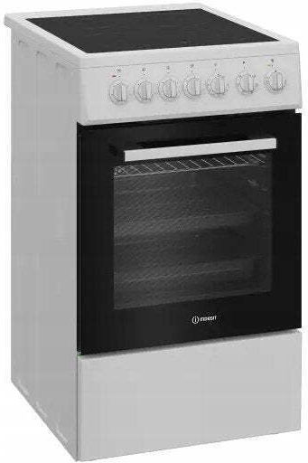 Indesit Aragaz 66l cu Plită Ceramică Lățime 60cm Alb