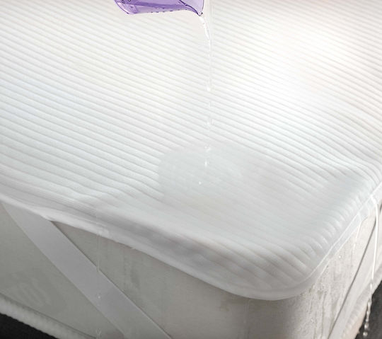 Rythmos Schutzauflage Einzel Wasserdicht mit Gummibändern Weiß 100x200cm