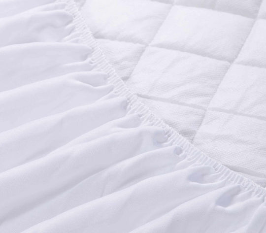 Nef-Nef Homeware Протектор за матрак Единичен Капитониран Бял 100x200+30бр