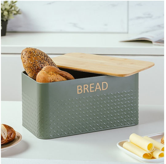 Nava Brotkasten mit Deckel Metallisch Grüne