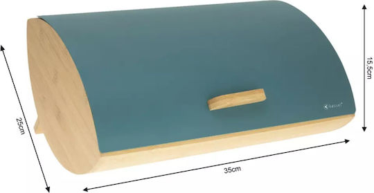 Kassel Kassel Кутия за хляб с капак от бамбук Turquoise 35см