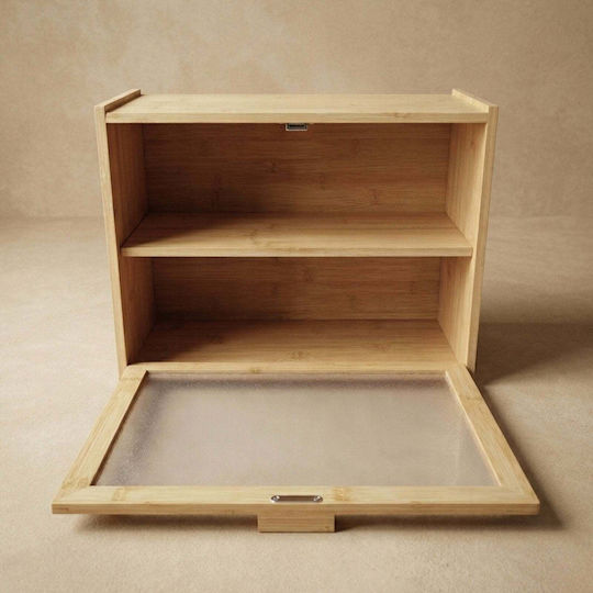 Lumarko Brotkasten aus Bambus Beiges 17x40x31cm