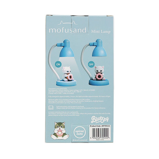 LED Детско Декоративно Осветително Тяло Blueskystudios Mofusand Minilampe Синьо
