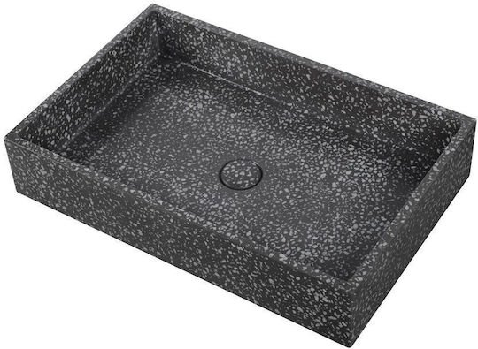 Karag Dion Επικαθήμενος Νιπτήρας Πέτρινος 60x39x12cm Stracciatella