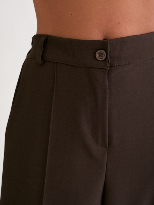Damen Braune Dunkle Set mit Hosen für Damen