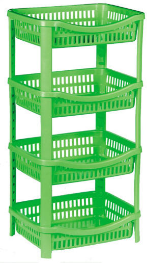 Viomes Raft De Bucătărie Din Plastic Cu 4 Locuri Argintiu 41x31.5x81cm