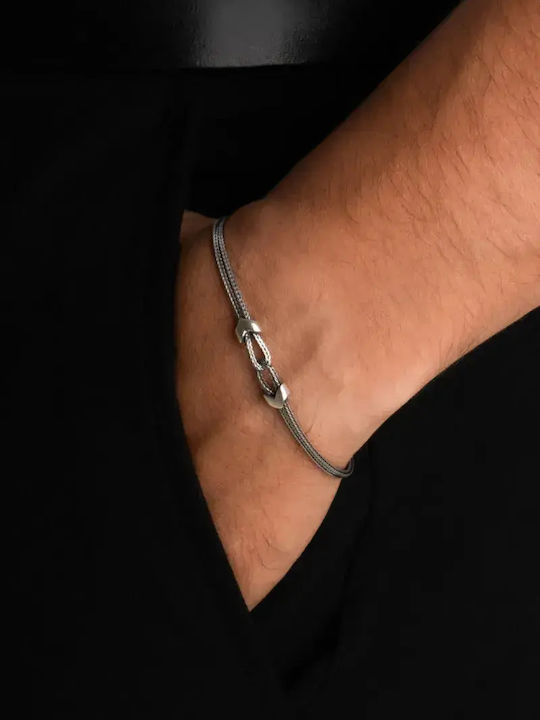 SteweHome Herren Armband Kette Aus Silber Mit Zirkon 22cm