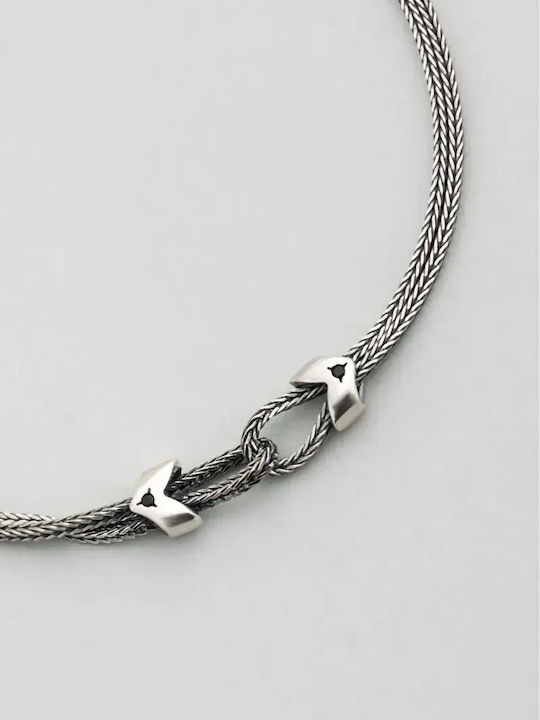 SteweHome Herren Armband Kette Aus Silber Mit Zirkon 22cm