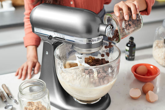 Kitchenaid Artisan Mixer Planetar 300W Cu Bol Inox 4.8lt Argintiu Contur