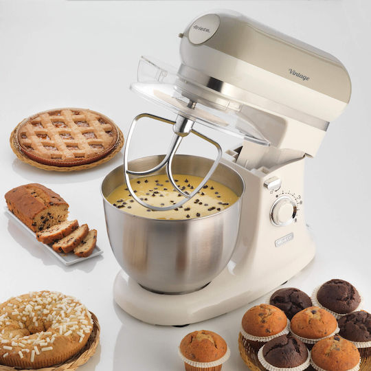 Ariete Vintage Stand Mixer 2400W With Stainless Bowl 5.5L Beige