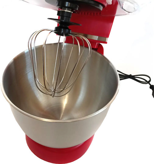 Küchenmaschine 1600W mit Rostfreiem Schüssel 5,5l Rote