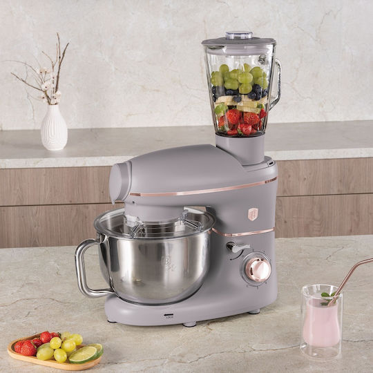 Kitchen Machine 1500W with Stainless Bowl 5.5L Grey