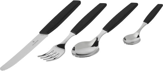 Victorinox Swiss Modern Besteckset Edelstahl Schwarz 24Stück