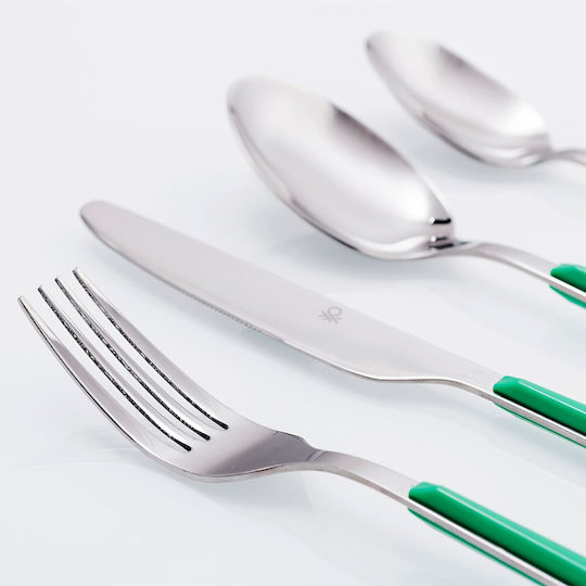 Benetton Rainbow Besteckset Edelstahl Grün 24Stück