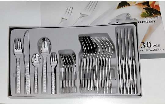 Karvounis Besteckset Edelstahl Silber 30Stück