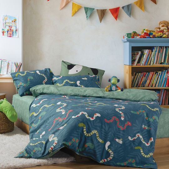 Nef-Nef Homeware Сет Единични С Ластик Памучни Warms Petrol 100x232cm 3бр Nef-Nef Homeware Сет Единични С Ластик Памучни Warms Petrol 100x232cm 3бр