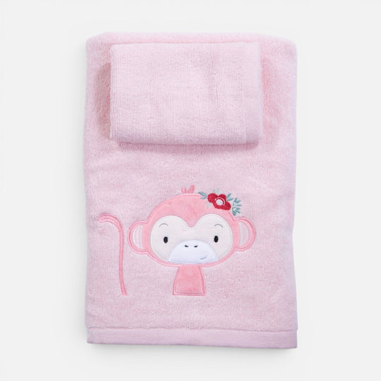Nef-Nef Homeware Сет Спални Чаршафи Единично с Ластик Памучни Wild & Sweet Pink 100x232cm 3бр