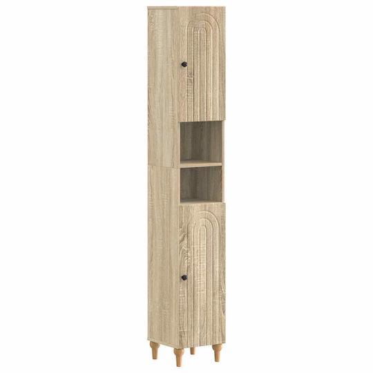 vidaXL Στήλη Μπάνιου Δαπέδου 30x31x190cm Sonoma