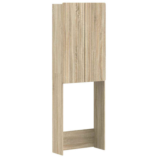 vidaXL 896477 Dulap Coloană de Baie de Pardoseală pentru Mașină de Spălat 66x25.5x190cm Sonoma