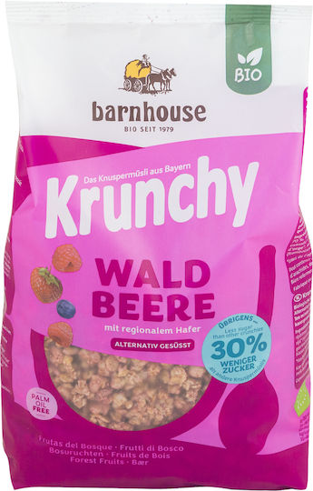 Barnhouse Bio Γκρανόλα Βρώμης Crunchy Φρούτα Του Δάσους και Μούρα 375gr