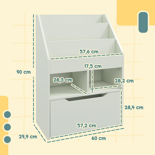Bücherregal Boden Grün 60x29.9x90cm