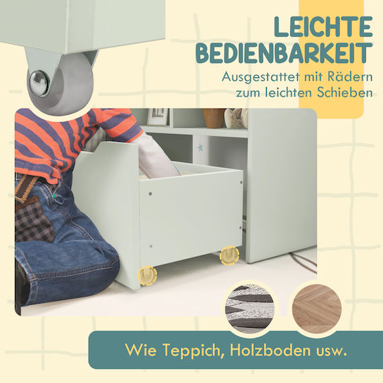 Bücherregal Boden Grün 60x29.9x90cm