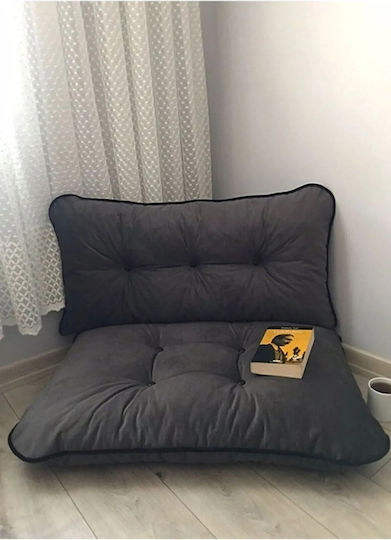 SteweHome Sitzsäcke & Poufs Boden Kissen Set Zellenmuster Anthrazit 70x95cm