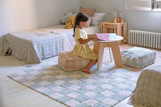 Fotolii Puf Bolster Impermeabil Vichy Roz 40x40x20cm