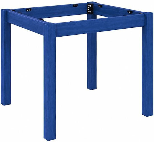 Woodwell Дървена Стойка За Маса Синя 60x60x73см Р415Е3