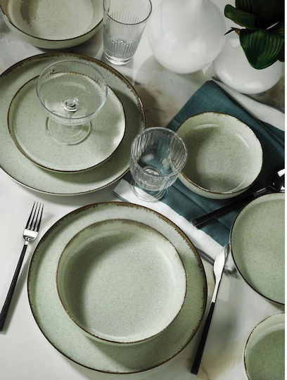 Max Home Mood ColorX Servierschüssel Rund aus Porzellan Green mit Durchmesser 16cm