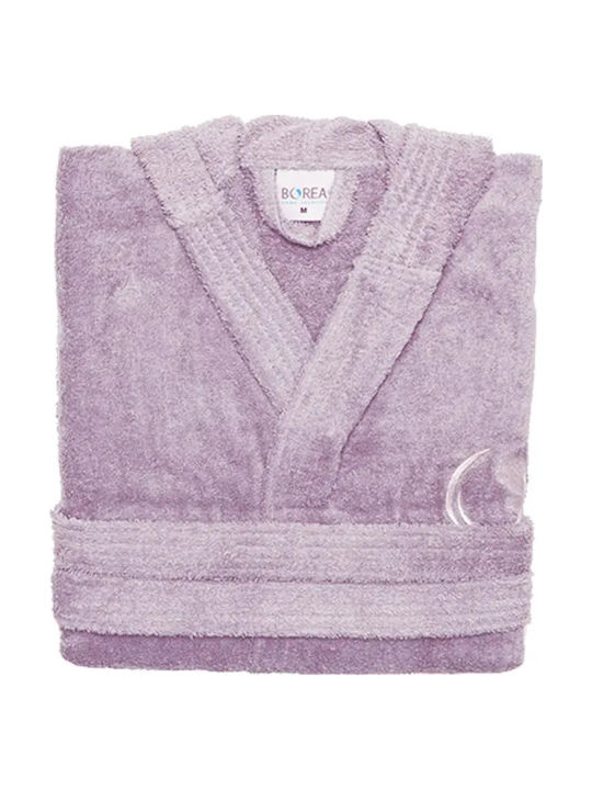 Borea Bademantel mit Kapuze Lilac 420gr/m²