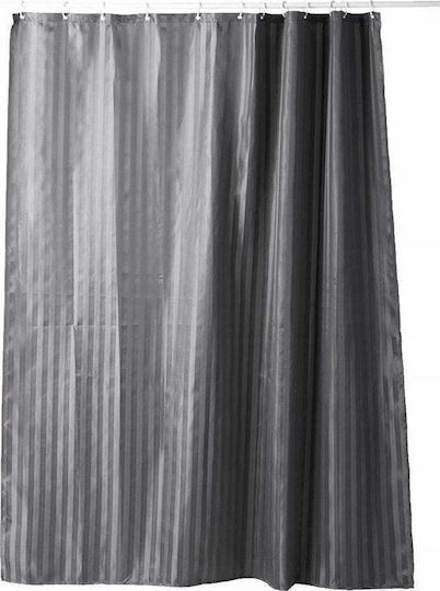 Wenko Plain Shower Curtain 180x200cm Black