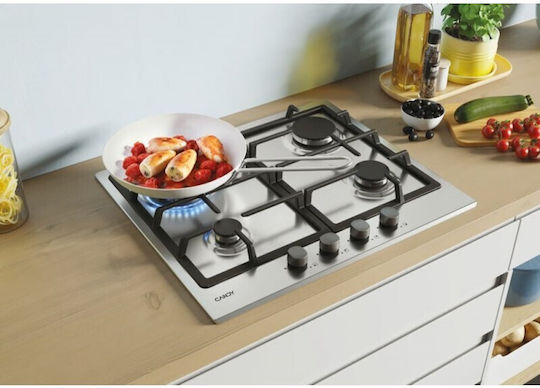 Candy Idea Εστία Υγραερίου Αυτόνομη Inox 59.5x51εκ. Ασημί