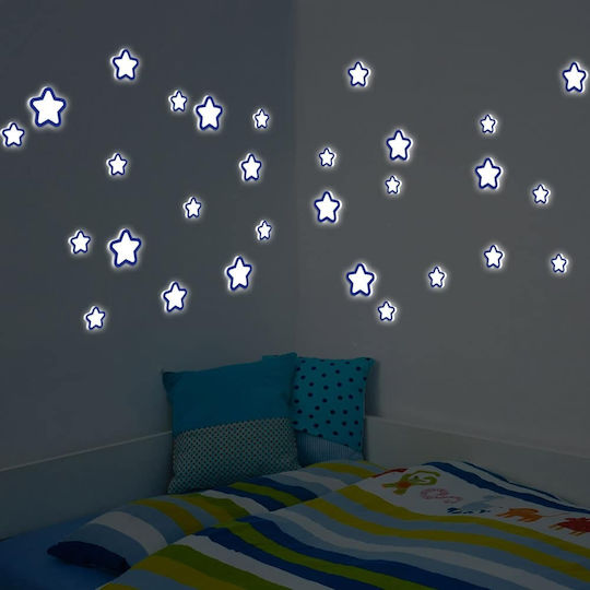 Ango Детска стикерна за стена Стена Фосфоресциращи Glow Star 42бр