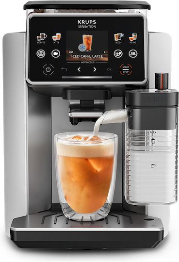 Krups Автоматична Машина за Еспресо 1450W 15bar Налягане за Cappuccino Черна EA918GE0
