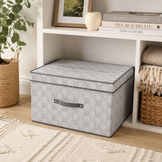 Fabric Storage Box for Clothes / Blanket/Duvet in Grey Colour 60x40x30cm