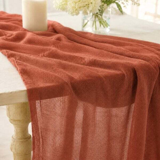Decoration Fabric Gauze Terracotta