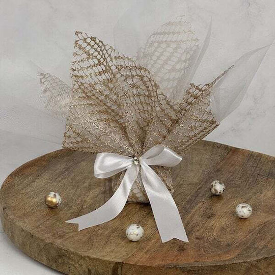 Ntampoudis Decoration Fabric Tulle 35x300cm Gold