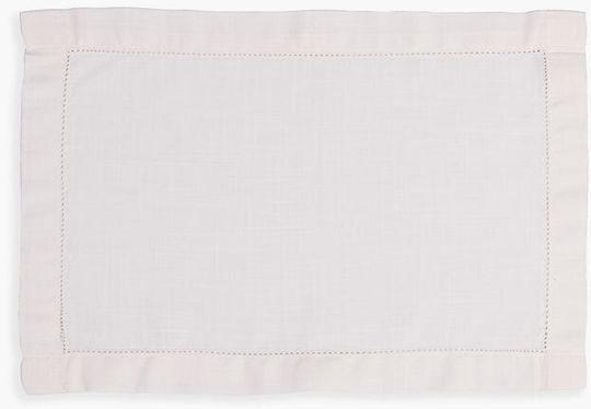 Nef-Nef Homeware Steady Seturi De Masă Albe 48x33cm