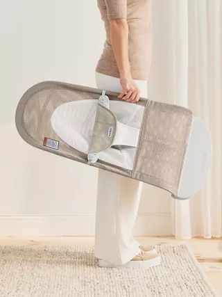 BabyBjorn Ръчен Релакс Бебе Balance Soft Mesh Beige Mesh за Дете до 13кг